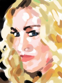 Madonna portrait by Kyle Lambert on his Apple Ipad 02