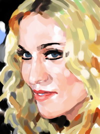 Madonna portrait by Kyle Lambert on his Apple Ipad 03