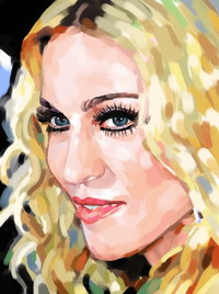 Madonna portrait by Kyle Lambert on his Apple Ipad 04