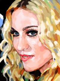 Madonna portrait by Kyle Lambert on his Apple Ipad 05