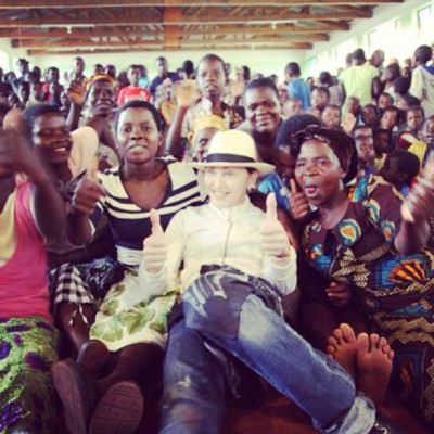 Madonna - Hanging out with women that care for the kids at the Orphan care center I built in Namatete.