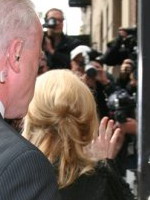 Madonna arrival at the Late Show with David Letterman