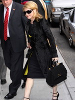 Madonna arrival at the Late Show with David Letterman