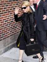 Madonna arrival at the Late Show with David Letterman