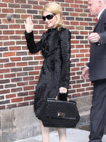 Madonna arrival at the Late Show with David Letterman