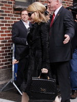 Madonna arrival at the Late Show with David Letterman