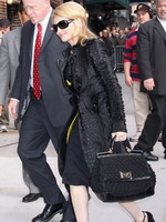 Madonna arrival at the Late Show with David Letterman