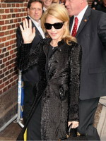 Madonna arrival at the Late Show with David Letterman