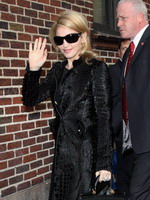 Madonna arrival at the Late Show with David Letterman