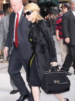 Madonna arrival at the Late Show with David Letterman