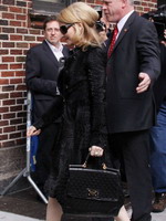 Madonna arrival at the Late Show with David Letterman