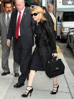 Madonna arrival at the Late Show with David Letterman