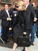 Madonna arrival at the Late Show with David Letterman