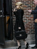 Madonna arrival at the Late Show with David Letterman