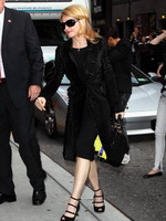 Madonna arrival at the Late Show with David Letterman