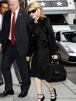 Madonna arrival at the Late Show with David Letterman