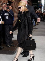 Madonna arrival at the Late Show with David Letterman