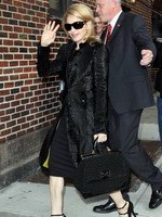 Madonna arrival at the Late Show with David Letterman