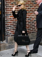 Madonna arrival at the Late Show with David Letterman