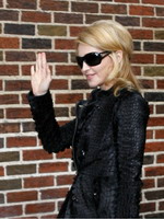 Madonna arrival at the Late Show with David Letterman