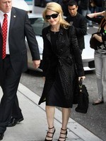 Madonna arrival at the Late Show with David Letterman