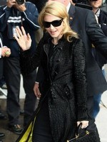 Madonna arrival at the Late Show with David Letterman