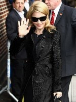 Madonna arrival at the Late Show with David Letterman