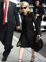 Madonna arrival at the Late Show with David Letterman