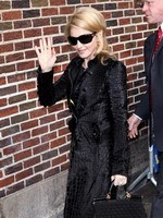 Madonna arrival at the Late Show with David Letterman