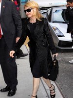 Madonna arrival at the Late Show with David Letterman