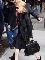 Madonna arrival at the Late Show with David Letterman