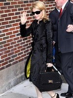 Madonna arrival at the Late Show with David Letterman