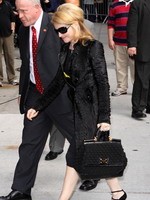 Madonna arrival at the Late Show with David Letterman