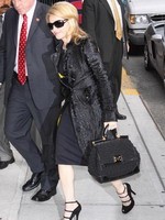 Madonna arrival at the Late Show with David Letterman