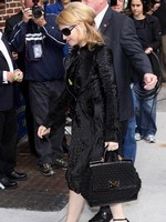 Madonna arrival at the Late Show with David Letterman