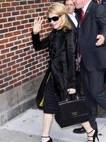 Madonna arrival at the Late Show with David Letterman