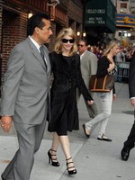 Madonna leaving the Late Show with David Letterman