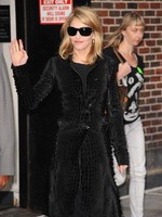 Madonna leaving the Late Show with David Letterman